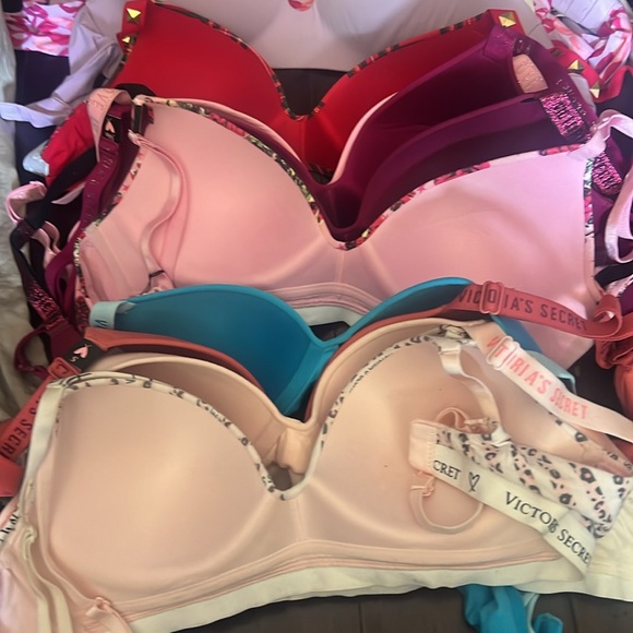 16 VS wireless bras.  Sizes Small, 34B, 36B and 34C. Selling bundle 16 for $120. - Picture 2 of 3